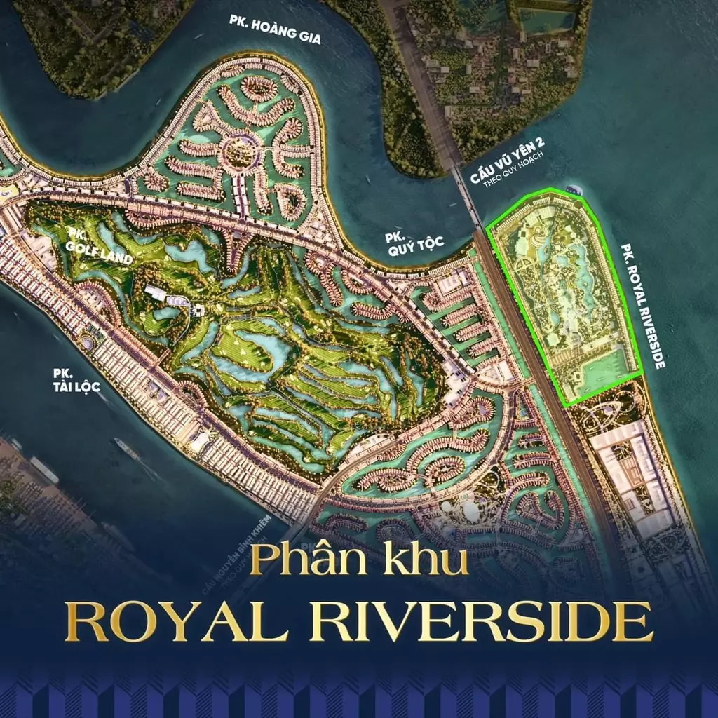 Biệt thự đơn lập Royal Riverside Vinhome Vũ Yên với view sông Bạch Đằng Biệt thự đơn lập Royal Riverside Vinhome Vũ Yên với view sông Bạch Đằng