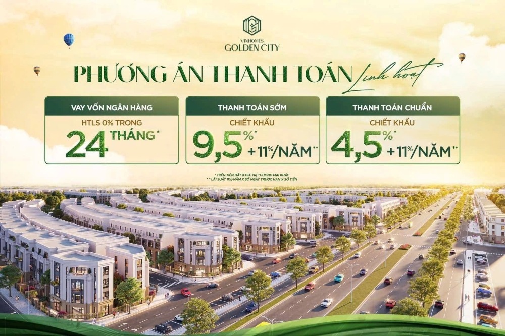 Chính sách bán hàng ưu đãi tại Vinhomes Golden City Dương Kinh Chính sách bán hàng ưu đãi tại Vinhomes Golden City Dương Kinh