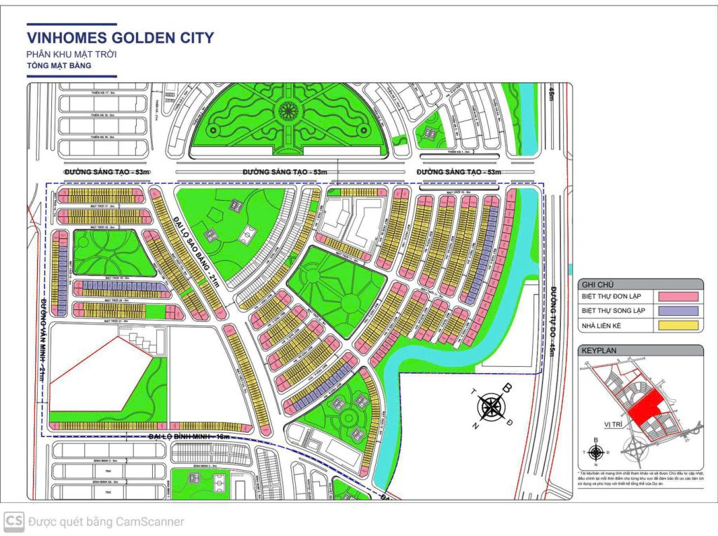 Mặt bằng tổng thể phân khu Mặt Trời Vinhomes Golden City Mặt bằng tổng thể phân khu Mặt Trời Vinhomes Golden City