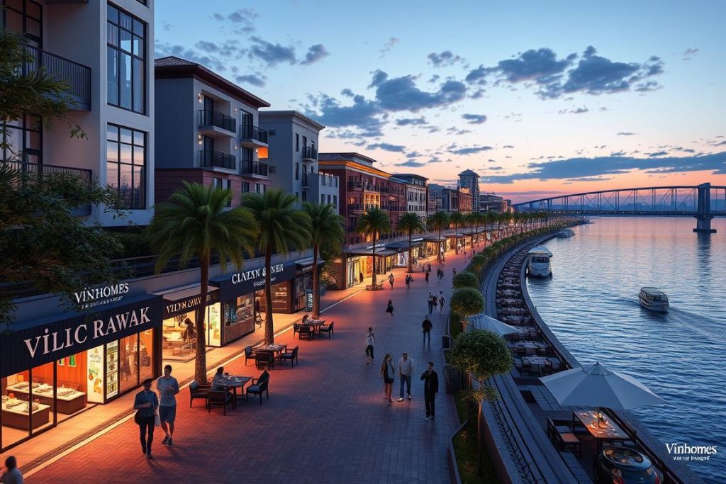 Phố đi bộ River Walk tại Vinhomes Vũ Yên Hải Phòng