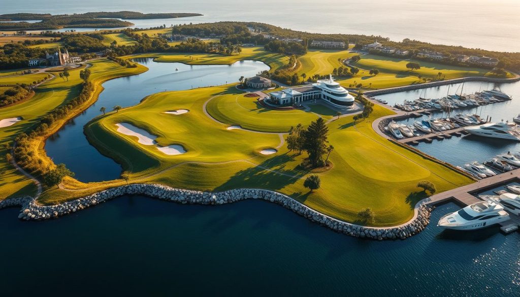 Sân golf và bến du thuyền gần Phân khu Quý Tộc