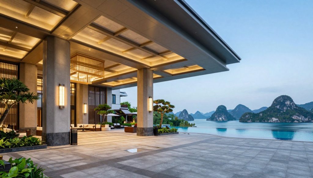 Khách sạn cao cấp tại Vinhomes Hạ Long Xanh với kiến trúc hiện đại và dịch vụ 5 sao