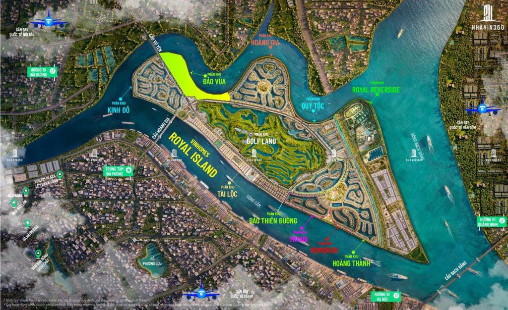 Phân khu Đảo Vua tại Vinhomes Royal Island Vũ Yên