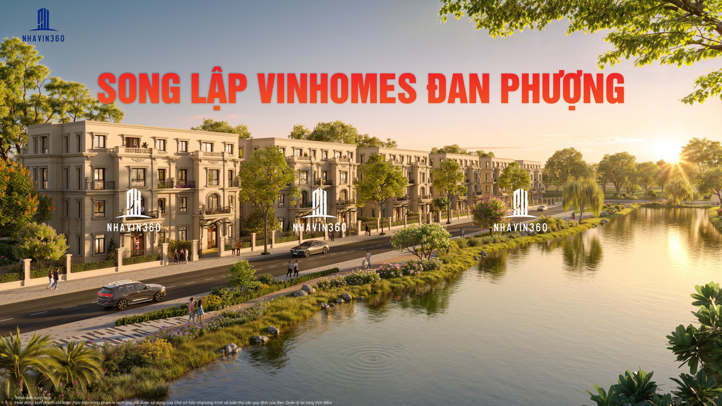 Phối cảnh biệt thự song lập tại Vinhomes Đan Phượng