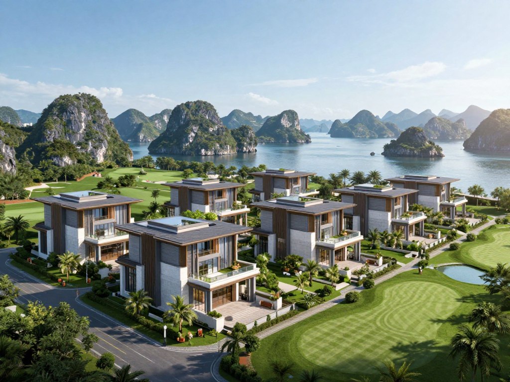 Phối cảnh phân khu Hạ Long của dự án Vinhomes Hạ Long Xanh