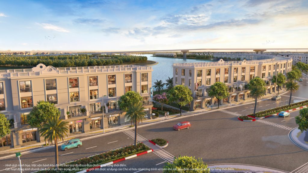 Shophouse tại Vinhomes Hạ Long Xanh với thiết kế hiện đại và không gian kinh doanh